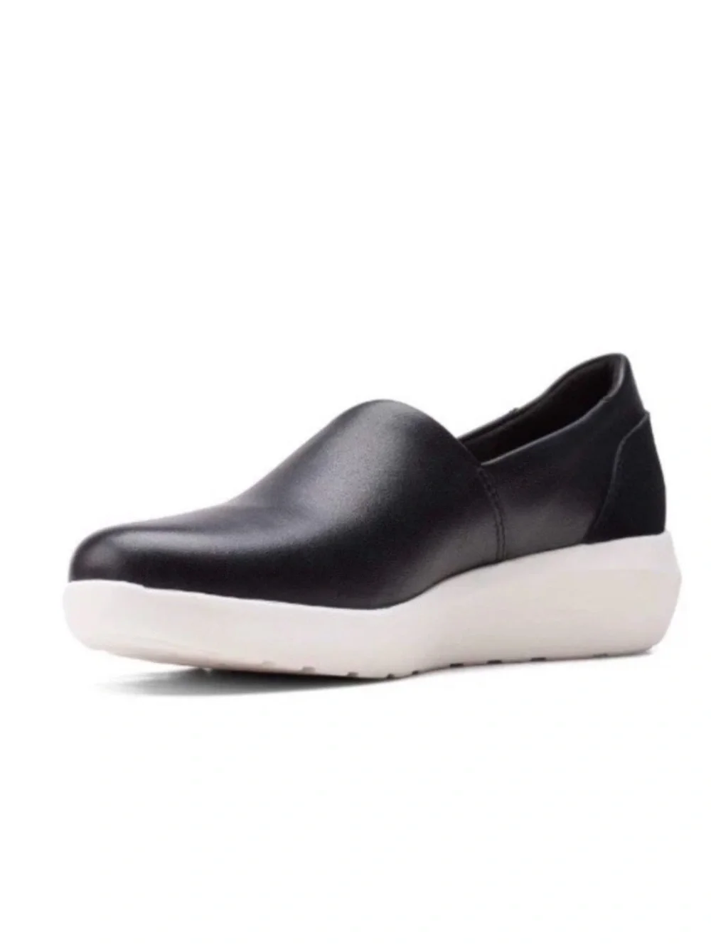 Clarks Collection Kayleigh Step Loafers Flats Sneakers Black Leather, Size 10M